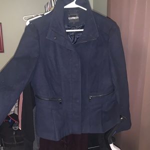 Express peplum zip up blazer